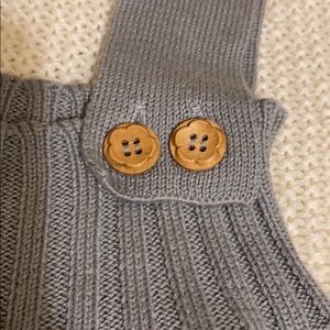 Knitted grey sweater romper